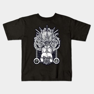 Golden Goat Totem Chaos Magic Gematria Zodiac Scull Kids T-Shirt